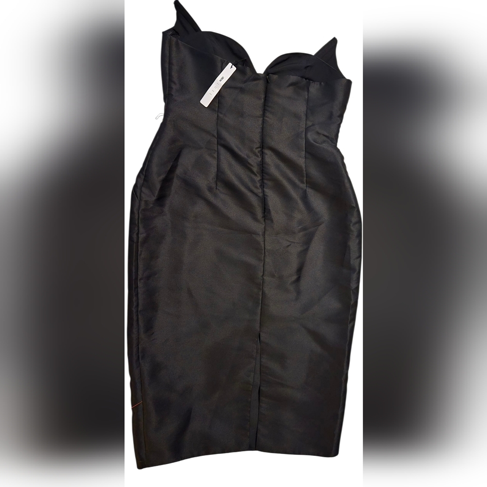 ASOS Black Satin Midi Dress - Picture 3 of 8